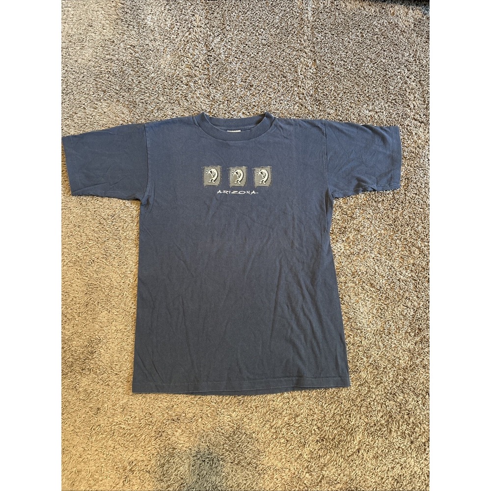 VTG PRAIRIE MOUNTAIN ARIZONA‎ Blue T-Shirt Mens Size Medium M Single Stitch